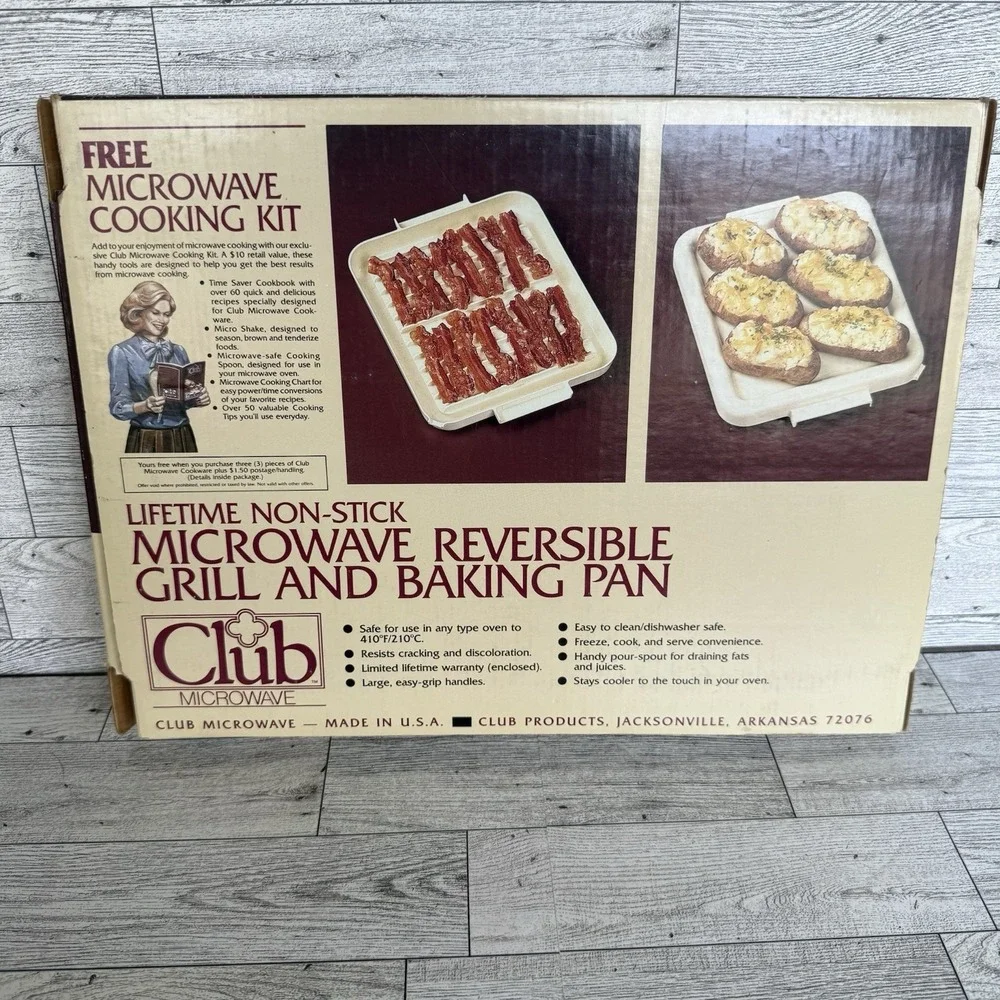 Vintage Microwave Reversible Nonstick Tray‎ Freeze, Cook & Serve